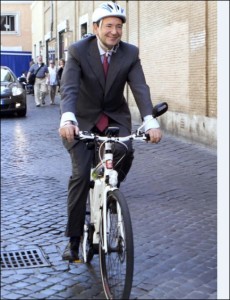 fietsende burgemeester