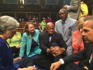 Democraten houden sit-in voor strengere wapenwet VS