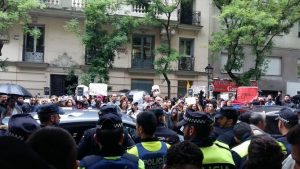 Demonstratie tegen Venezolaanse president in Madrid