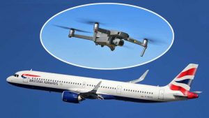 Bijna-botsing tussen drone en vliegtuig
